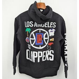 NWOT Market NBA LA Clippers Black 100% Cotton Hoodie Size M Streetwear Graphic